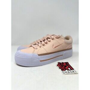 Nike Court Legacy Lift Platform Womens 7.5 Washed Coral Apricot FV5526-600 NEW